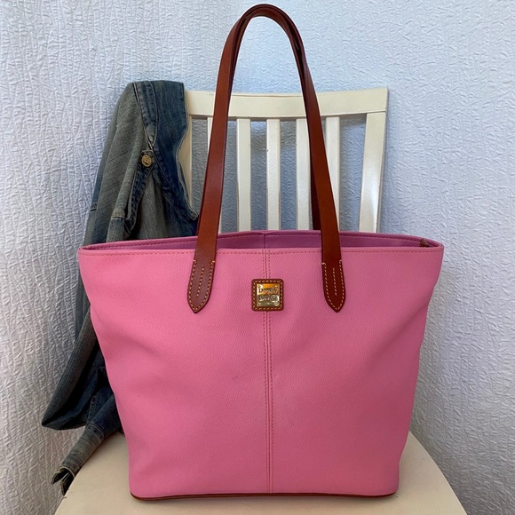 DOONEY & BOURKE Pink Pebble Leather Tote - Picture 1 of 8